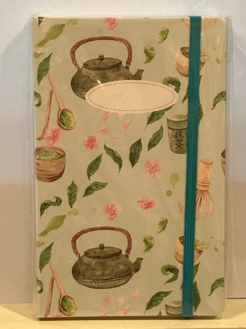 Journal, artisan created tea themed design, Lucy Kagan, new unopened package